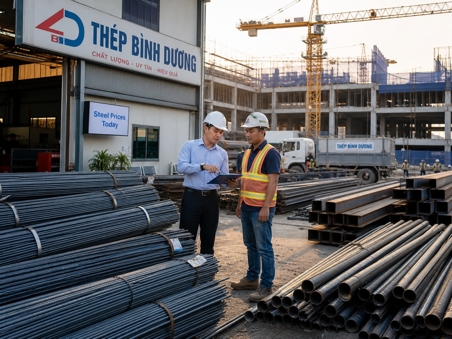 báo giá sắt thép xây dựng tại Bình Dương
